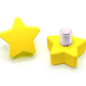 ROLLERSTUFF TWINKLE TOES Star Toe Stops, Starry Night Yellow (Pair)