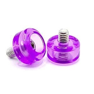 Bolt-on  Purple Gemstone Roller Skate Toe Plugs · Jam Plugs · Dance Plugs
