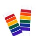 White Rainbow Fat Stripe Knee High Skate Socks / Tube Socks 