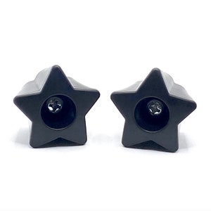 Bolt-On TWINKLE TOES Star Toe Stops, Paul Stanley Black (Pair)