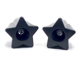 Bolt-On TWINKLE TOES Star Toe Stops, Paul Stanley Black (Pair)