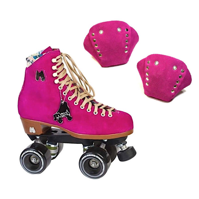 Fuchsia Pink Suede Roller Skate Toe Caps Etsy