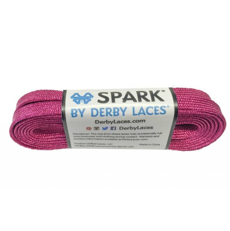 Pink SPARK Metallic Roller Skate Laces Etsy