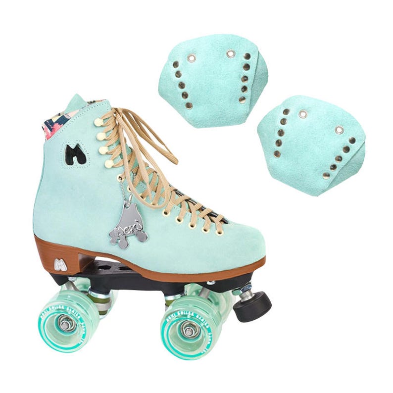 Aqua Mint Suede Roller Skate Toe Caps Etsy