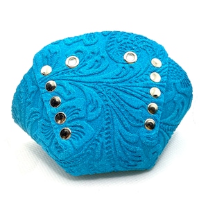 Blaue geprägte Kappe für Rollschuhe / Zehenschützer (Paar) von ROLLERSTUFF