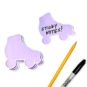 Roller Skate Sticky Note Pad, Purple