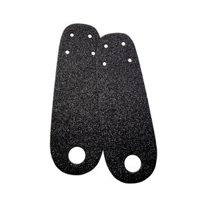 Schwarz Glitzer Rollschuh-Zehenschutz (Paar)