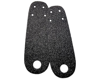 Black Glitter Roller Skate Toe Guards (Pair)
