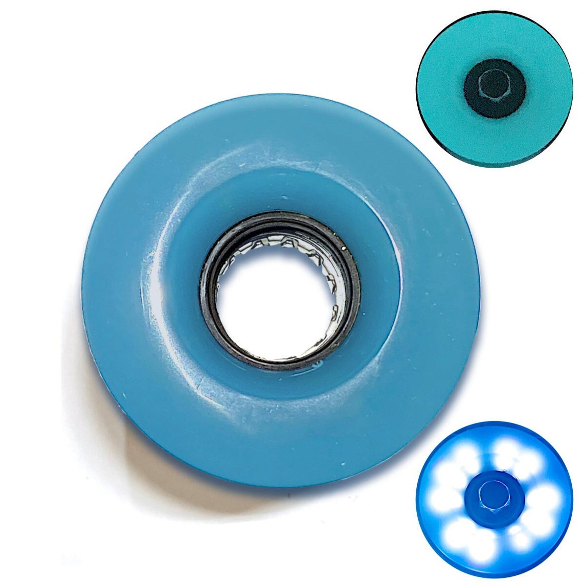 BLUE GLOW Light up Roller Skate Wheels Set of 4 Etsy