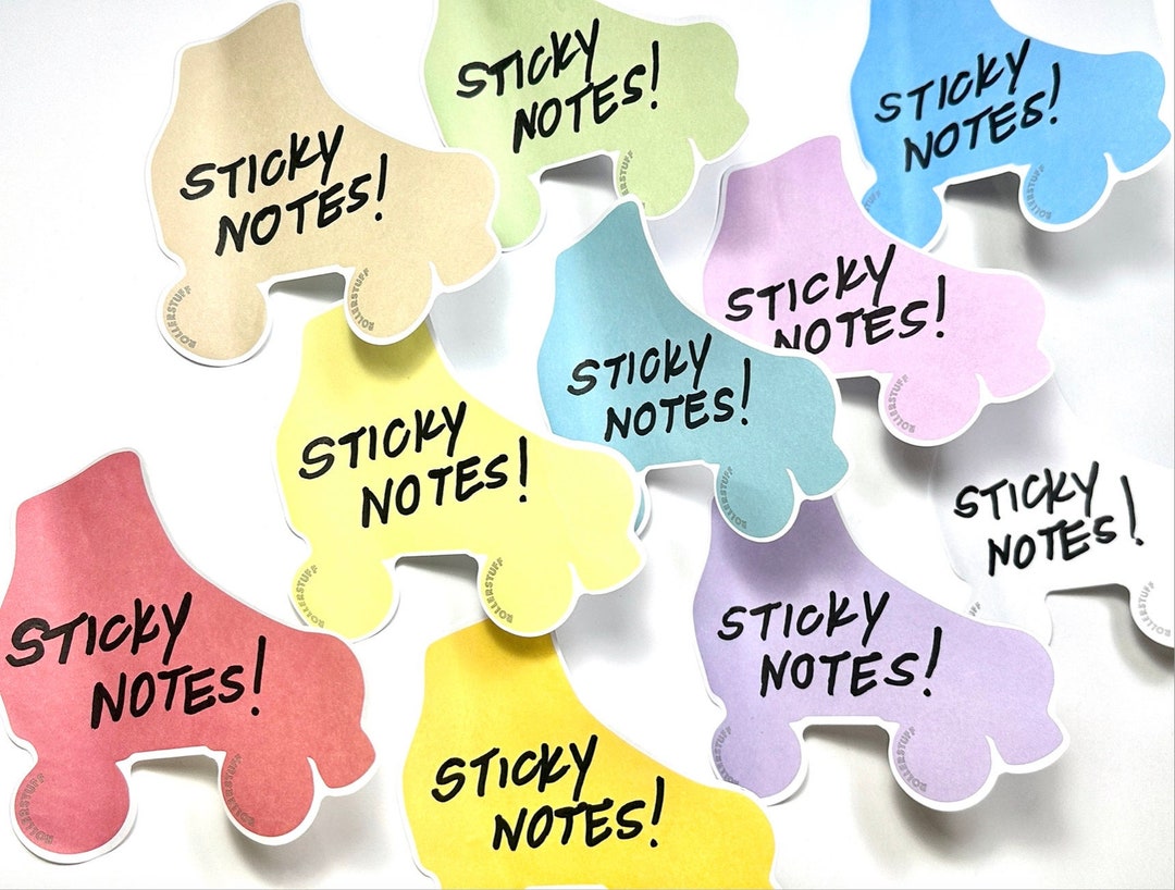 Roller Notepad Roller Skate Shape Sticky Note Pad - Etsy