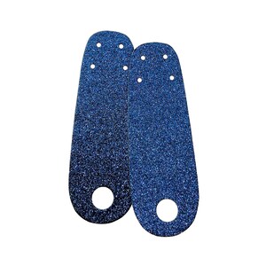 Dark Blue Glitter Roller Skate Toe Guards (Pair)