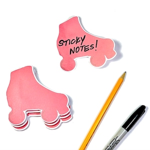 Roller Skate Sticky Note Pad, Red