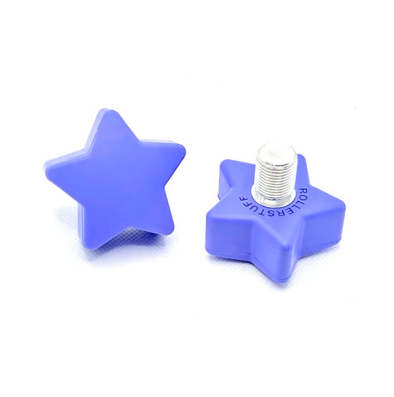 ROLLERSTUFF TWINKLE TOES Star Toe Stops, Periwinkle Twinkle (Pair)