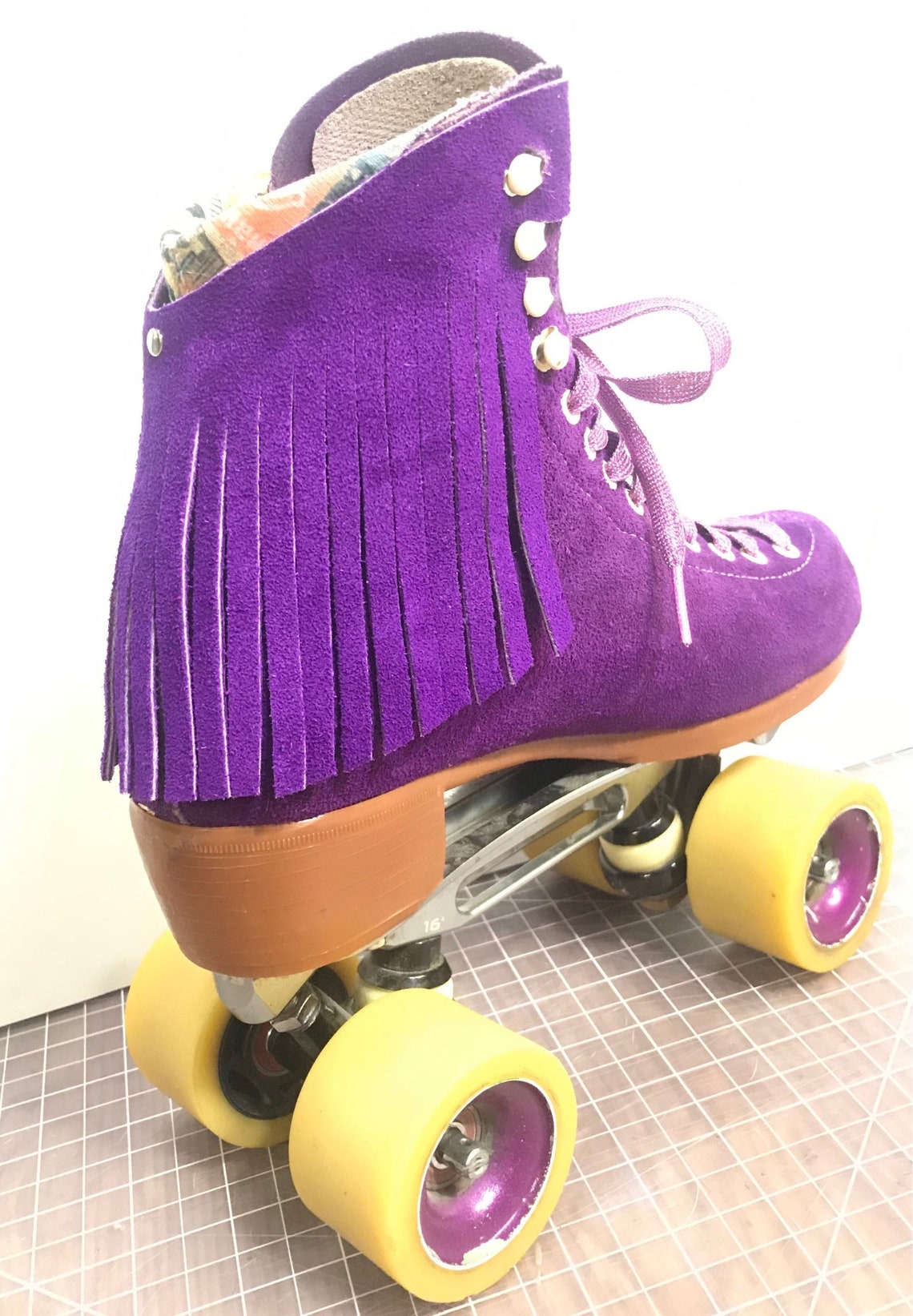 ROLLERSTUFF Purple Suede Fringe for Roller Skates Pair ONLY Etsy