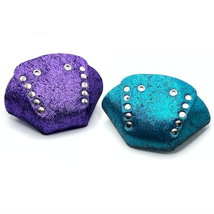 Mismatched Glitter Suede Roller Skate Toe Caps (Any 2 Colors) / Toe Guards (Pair) by ROLLERSTUFF