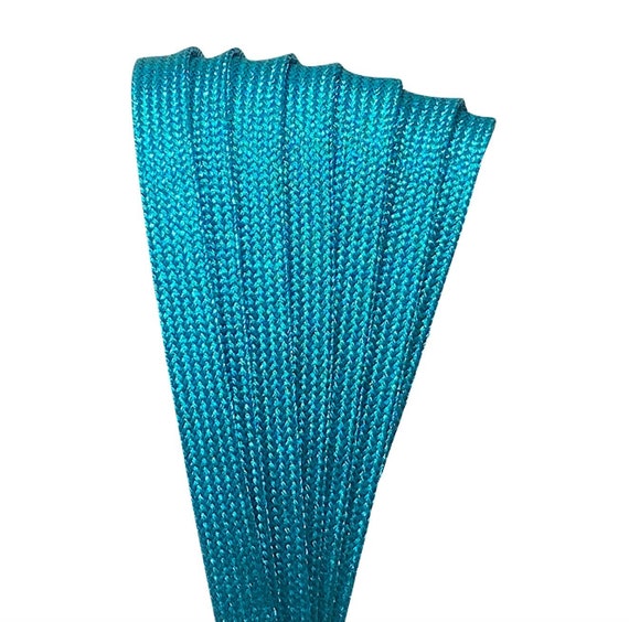 Teal SPARK Derby Laces Metallic Roller Skate Laces Shoe Laces, Pair