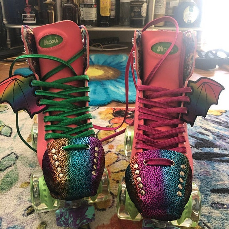Rainbow Metallic Roller Skate Toe Caps / Toe Guards (Pair) by ROLLERSTUFF image 3