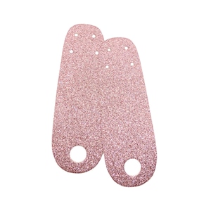 Pink Glitter Roller Skate Toe Guards (Pair)