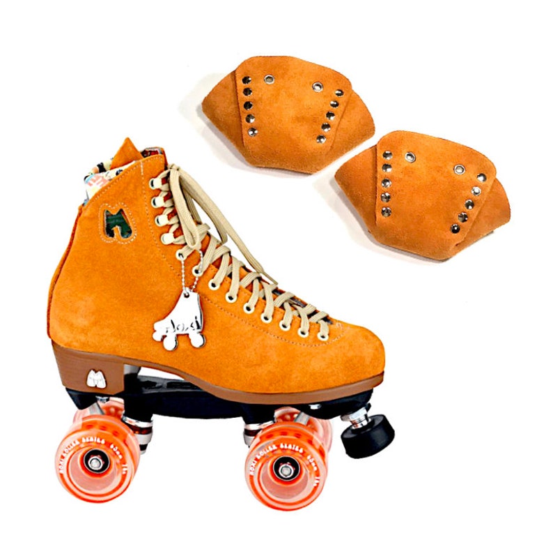 Orange Suede Roller Skate Toe Caps Etsy
