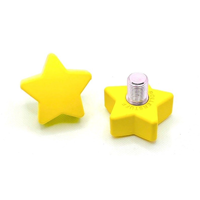 ROLLERSTUFF TWINKLE TOES Star Toe Stops, Starry Night Yellow (Pair)