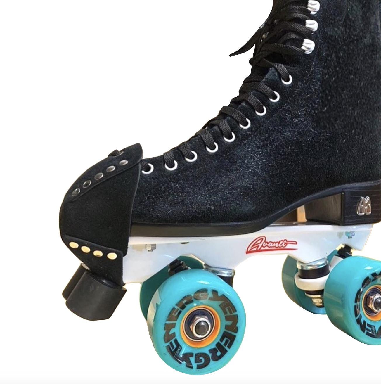 ROLLERSTUFF製 ブラックスエードローラースケート用トゥキャップ 