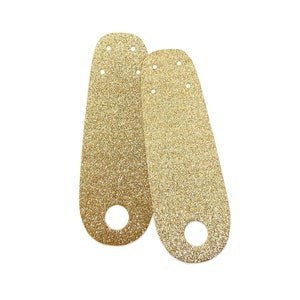 Gold Glitter Roller Skate Toe Guards (Paire)
