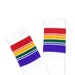 White Rainbow Stripe Under the Knee Skate Socks / Tube Socks 