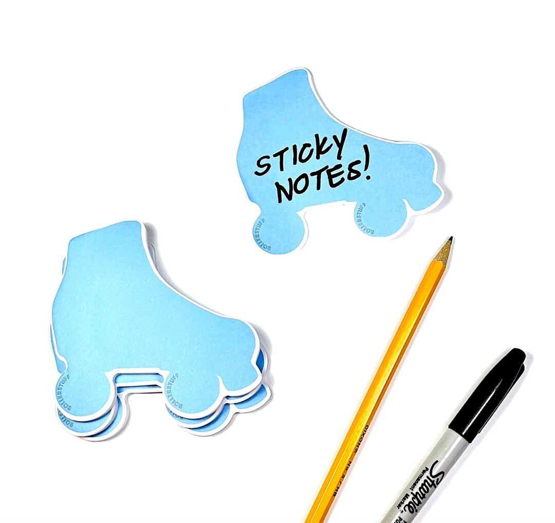Roller Notepad Roller Skate Sticky Note Pad, Blue - Etsy