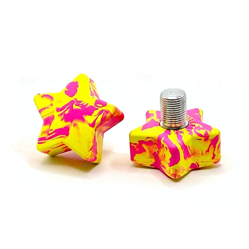 ROLLERSTUFF TWINKLE TOES Disco Lemonade Star Toe Stops (Pair)