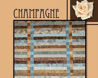 Champagne Quilt Pattern by Villa Rosa Designs - Uses 2 1/2" Strips
