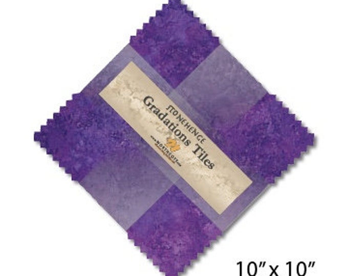 10" Gradation Tiles - Amethyst - Stonehenge - Brights - 42 pc. per pack - TSTONE42-85 - Northcott - Fabric