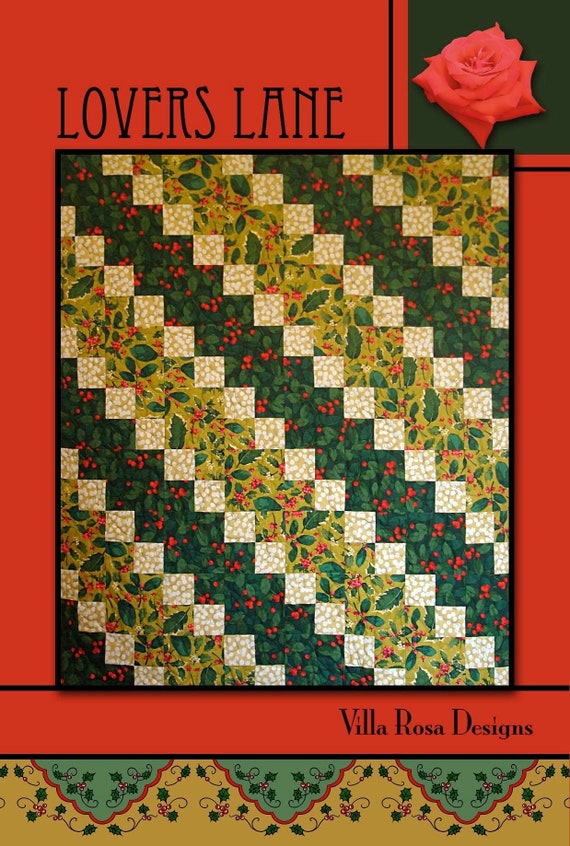 Lovers Lane Quilt Pattern from Villa Rosa Designs Uses 3 one Etsy
