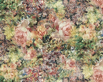 Bouquet - Multi - PWTH014.MULTI - Eclectic Elements - Tim Holtz - Fabric - Sold by the Half Yard