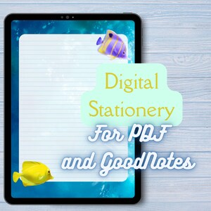 Ocean Stationery Digital Download - Goodnotes + PDF (Printable)