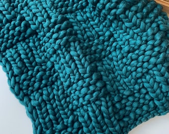 Chunky Baby Blanket Knitting Pattern PDF