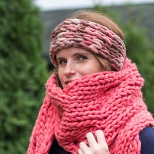 Wool chunky headband - Headbands for women - Handmade knitted headband - Headband hand knit