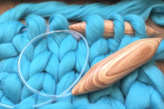 Big Knitting Needles, US Size 50, Big Circular Wooden Knitting Needles -   Norway