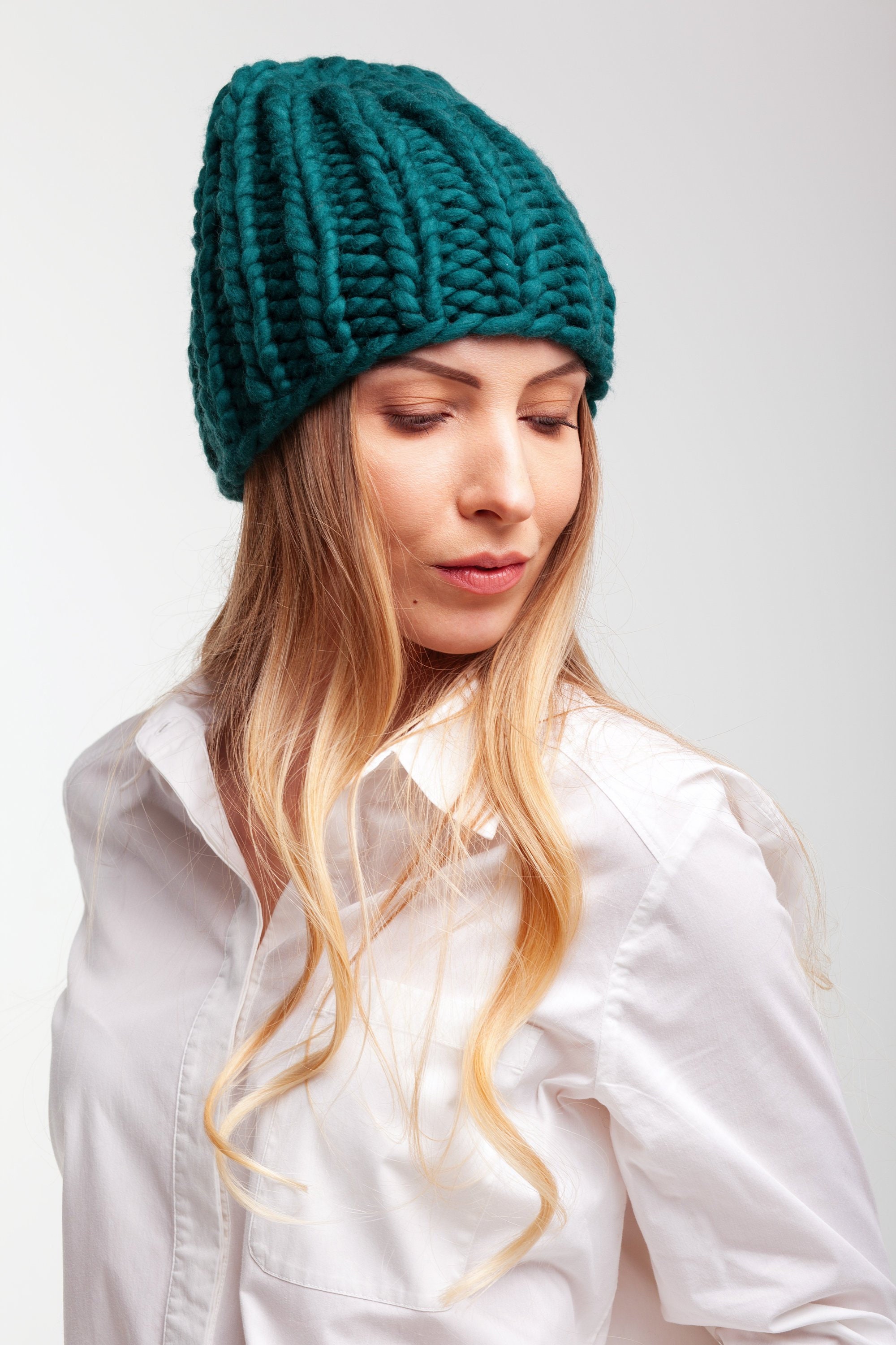 Merino wool knit hat women Adult winter hat Hats women Etsy