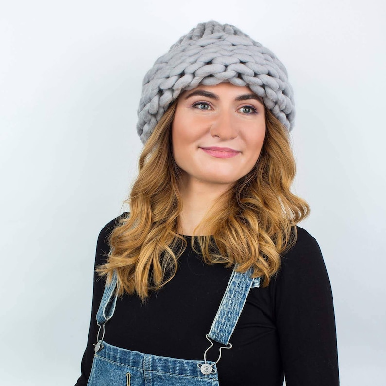 Super chunky knit hat Womens chunky beanie Thick merino Etsy