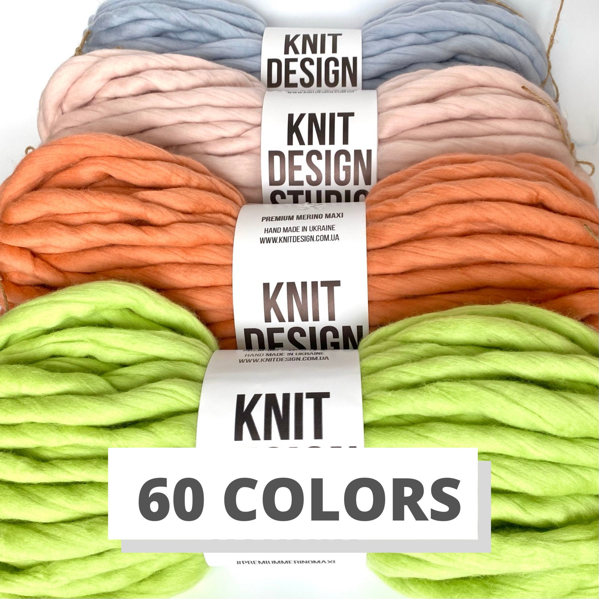 Giant yarn 300g 60 COLORS Super jumbo yarn Chunky yarn Etsy