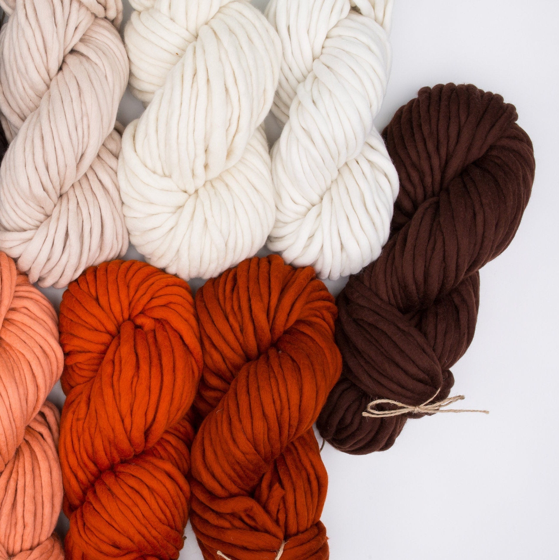 Thick merino yarn brown chunky wool merino wool blanket Etsy