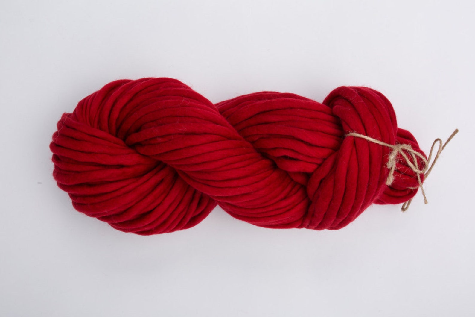 Dark red yarn chunky merino wool wool roving yarn single Etsy