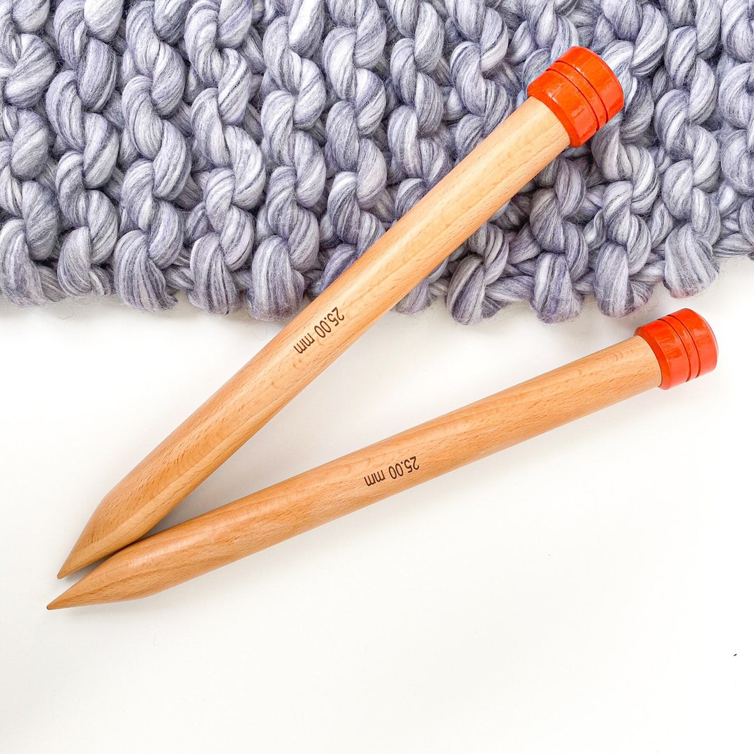 Buy 25 Mm Straight Knitting Needles (US Size 50) Giant Knitting Needles  Chunky Single Point Knitting Needles Big Wooden Knitting Needles Online 