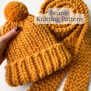 Winter hat knitting pattern - Beanie pattern PDF -  Knitted hat knitting patterns