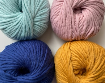 Peruanische Chunky Wollwolle zum Stricken & Häkeln - Super voluminöses Merino Garn 200g/80 m