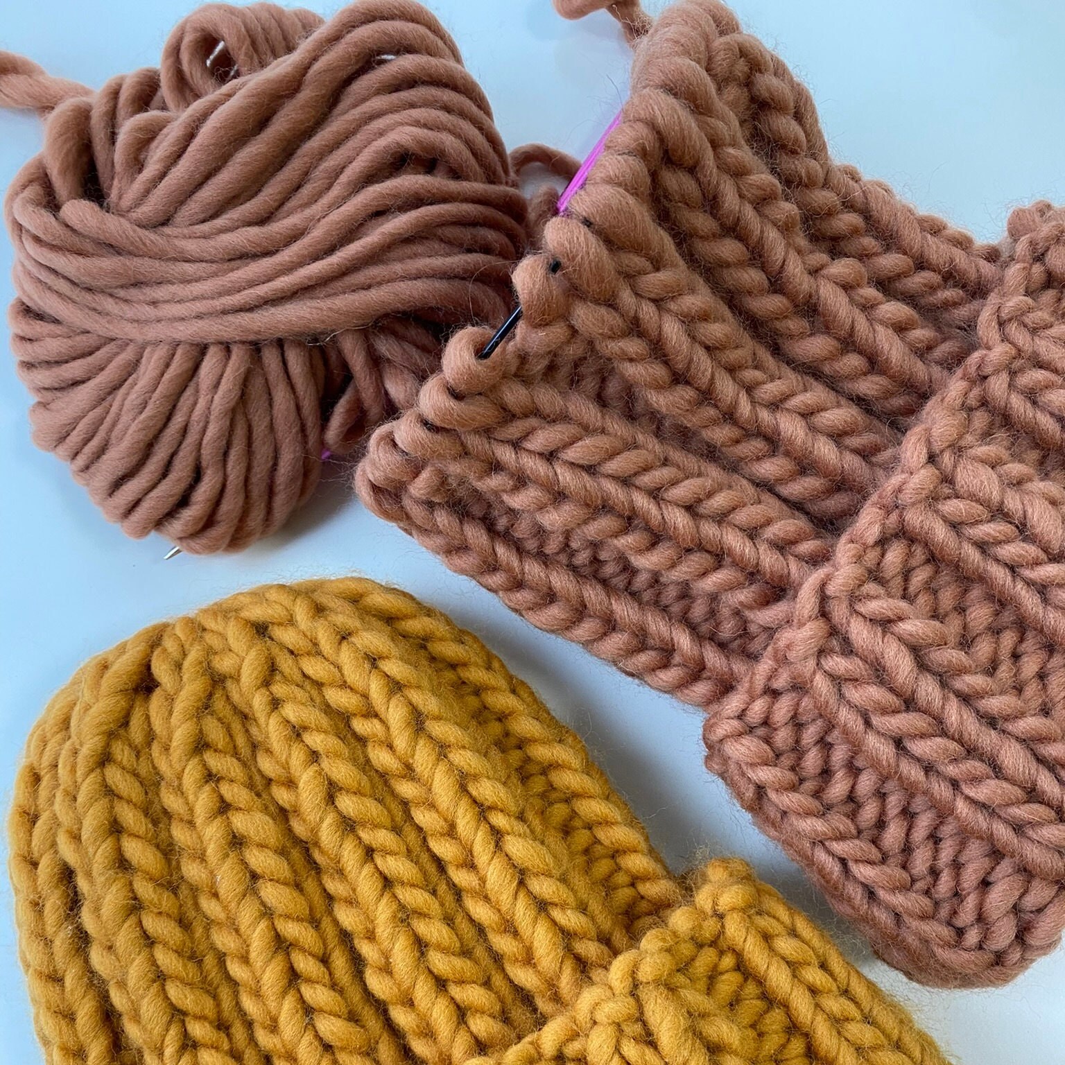 Chunky Beanie KNITTING PATTERN - Winter Knit Hat Knitting Patterns PDF ...