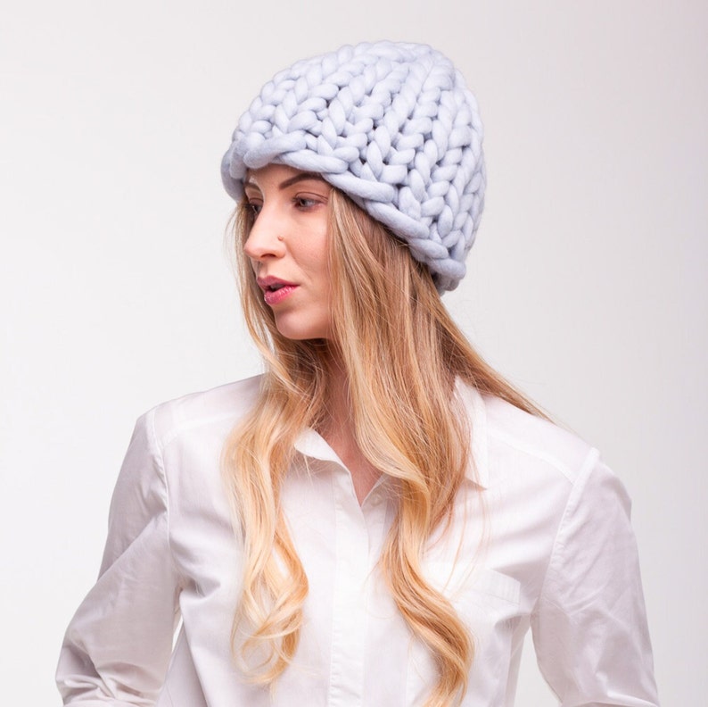 Sombrero de punto grueso de invierno VENTA Lindo gorro de mujer Gorro grueso de gran tamaño imagen 8