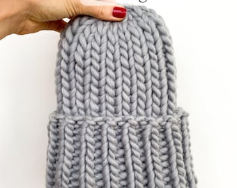 Gerippte Beanie Strickanleitung: Einfacher Anfänger PDF
