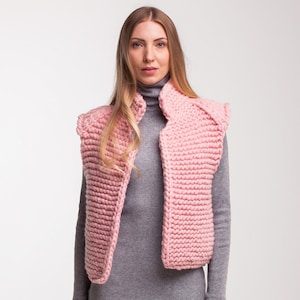 Oversized knit wool vest SALE Women waistcoat Sleeveless jacket cardigan Ready to ship image 2