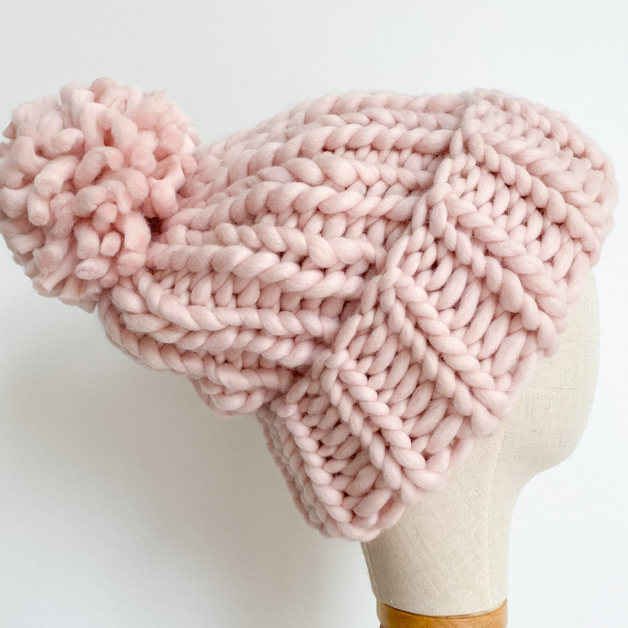 Handmade New Purple Pink Chunky Chenille Slouchy Winter‎ Knit Beanie Large Classic Cashmere Slouchy Beanie – Hat Attack New York main image 3
